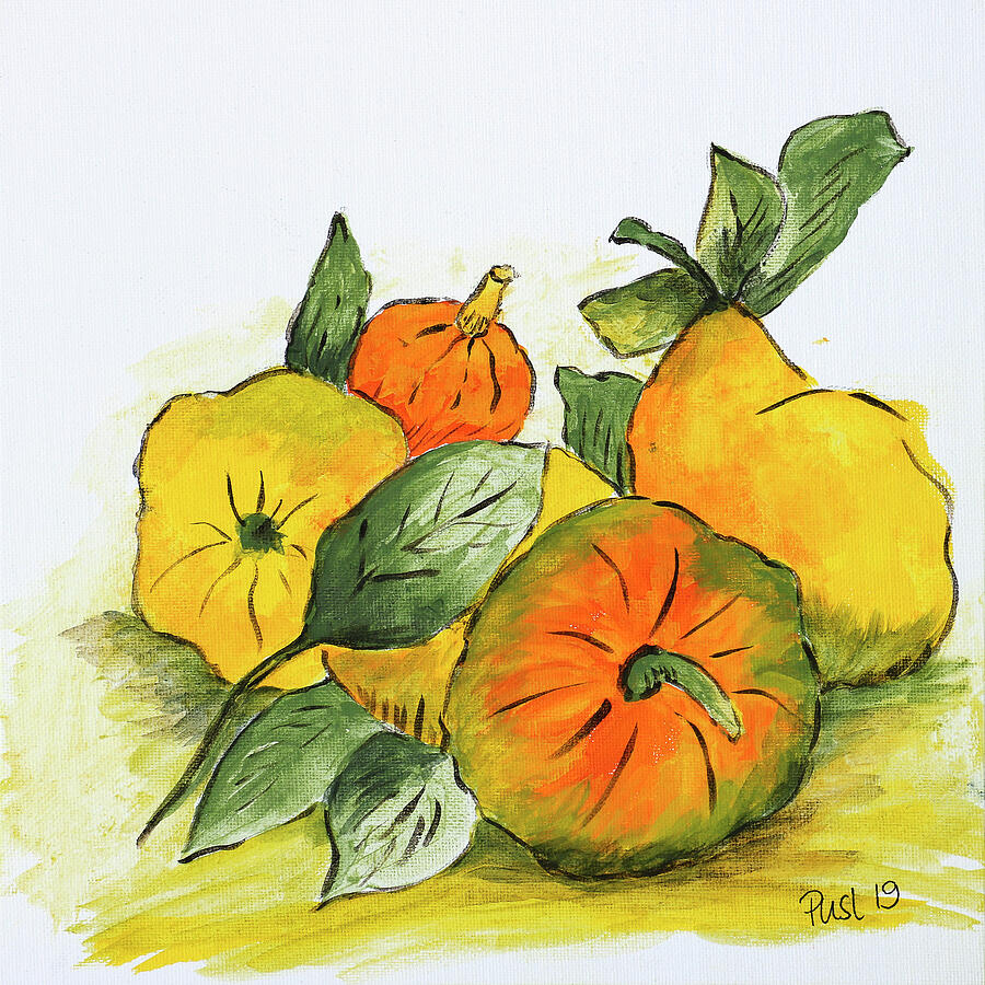 Autumn Fruits Painting by Jutta Maria Pusl