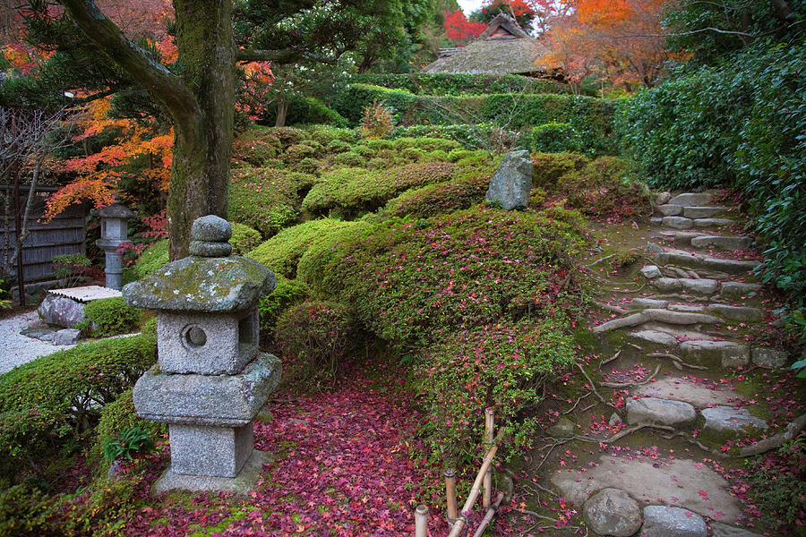 Autumn Garden At Konpukuji Temple In Photograph by B. Tanaka
