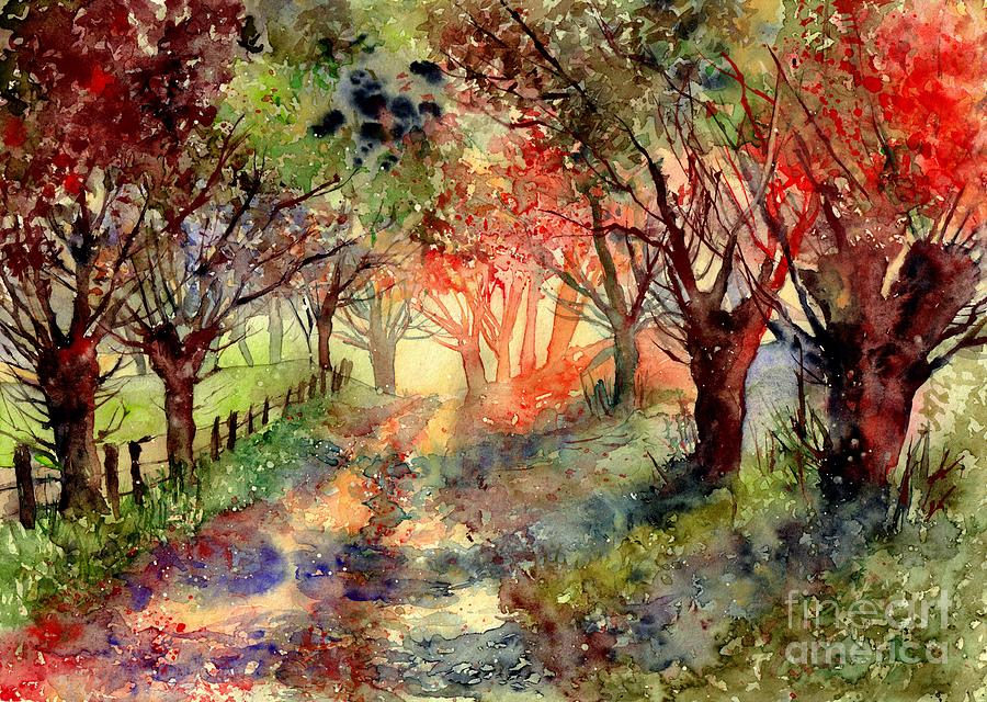 Autumn Painting - Autumn Garden by Suzann Sines Autumn Painting - Autumn Garden by Suzann Sines