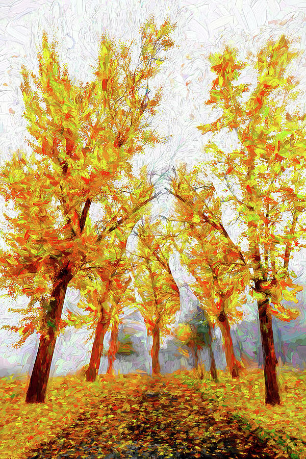 Autumn Ginko Paradise AP Painting by Dan Carmichael
