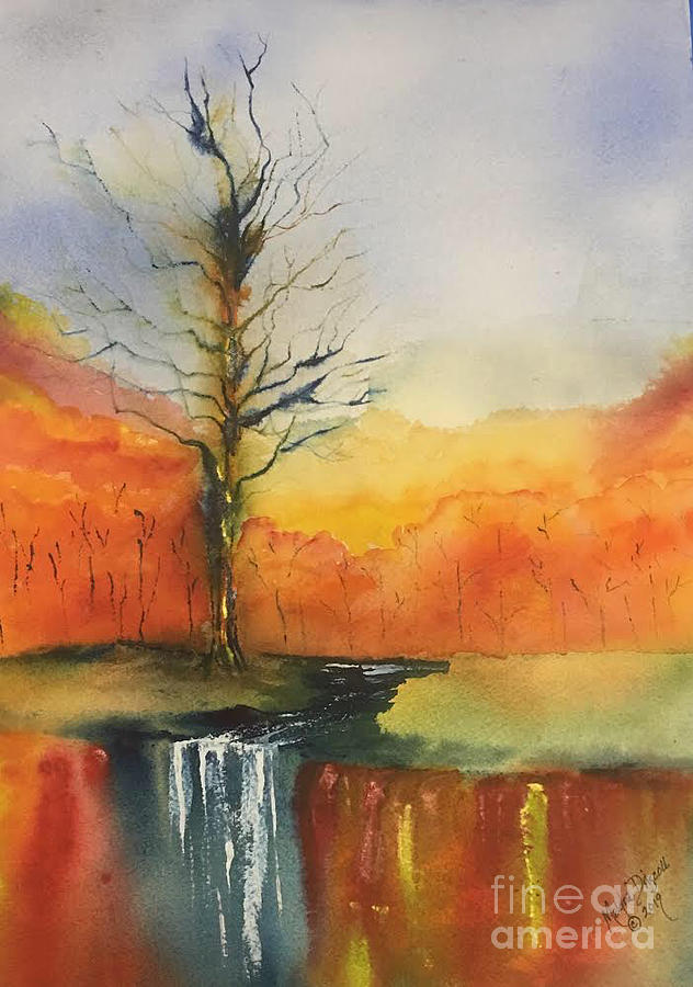 Abstract Painting - Autumn in Full Force by Meldra Driscoll