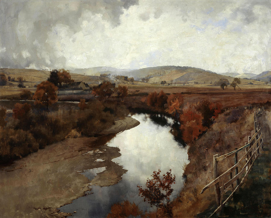 Sunset Painting - Autumn in Glencairn, Moniaive by James Paterson