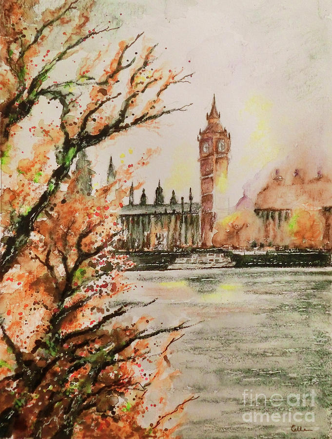 Autumn in London Painting by Callan Art
