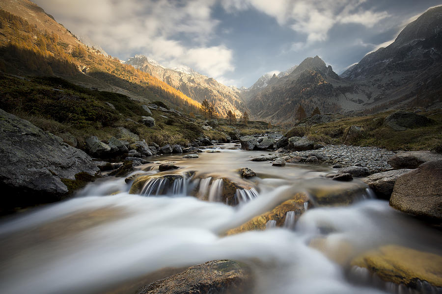 Mountain Photograph - Autumn In The Alps by Paolo Bolla