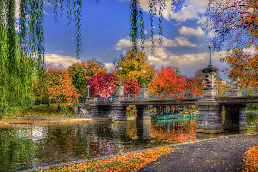 Boston Photograph - Autumn in the Public Garden - Boston by Joann Vitali