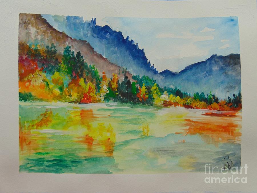 Autumn in the Valley Painting by Saundra Johnson