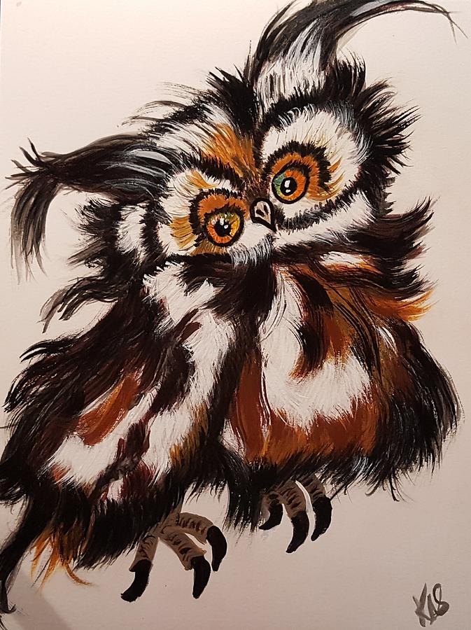 Owl Mixed Media - Autumn by Kathleen Saunders