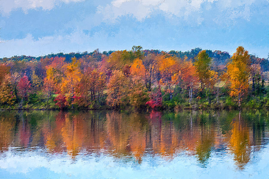 Autumn Lake  Photograph by Alexander Fedin