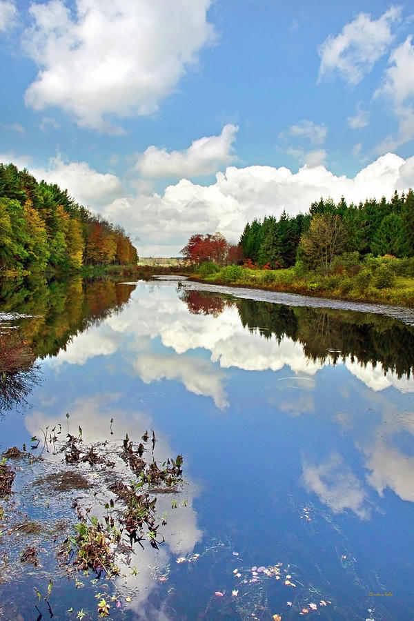 Fall Photograph - Autumn Lake Reflection Landscape by Christina Rollo