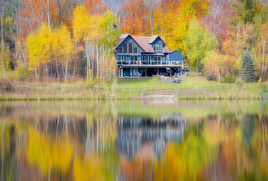 Autumn Lakeside Photograph by Wei (david) Dai