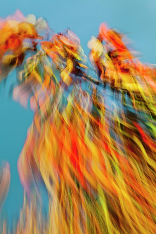 Autumn Leaves, Blurred Motion Photograph by Kim Westerskov