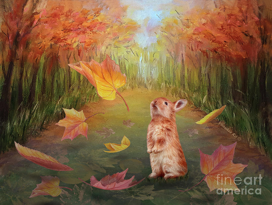 Autumn Leaves Mixed Media by Yoonhee Ko