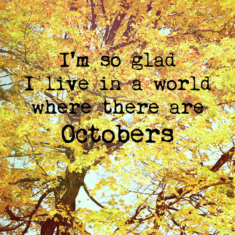 Autumn Love Song Quote Photograph