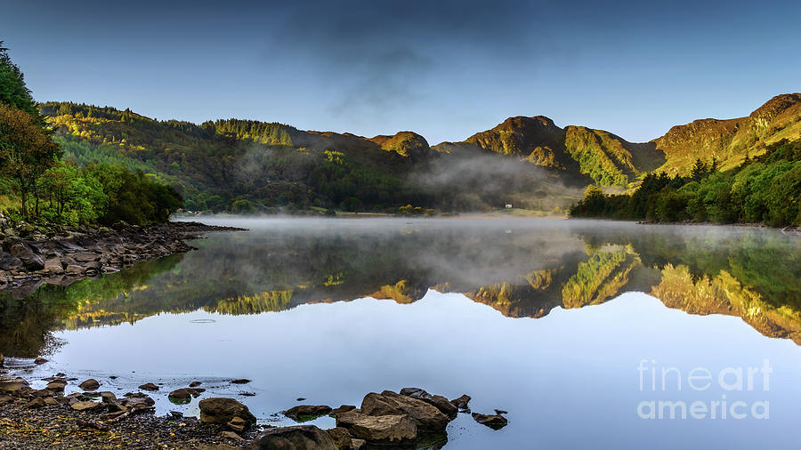 Autumn Mist Crafnant Lake Photograph by Adrian Evans