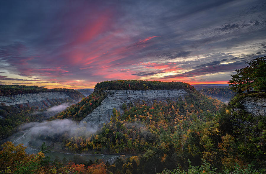 Autumn morning at Letchworth Photograph by Guy Coniglio