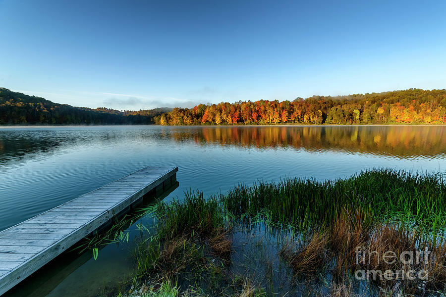 Autumn Morning By The Dock Photograph