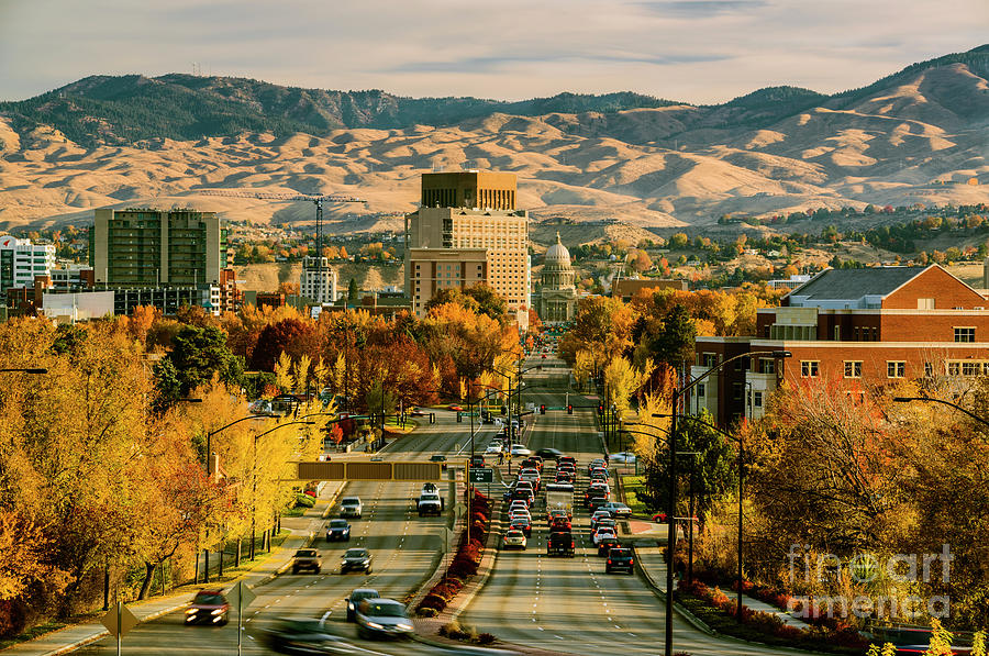 Autumn morning in Boise Idaho USA Photograph by Vishwanath Bhat