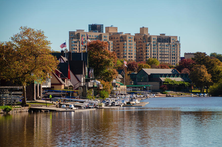 Autumn Morning in Philadelphia - Boathouse Row Photograph by Bill Cannon