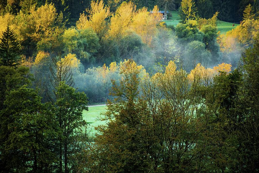 Autumn morning in Slovenia Photograph by Robert Grac