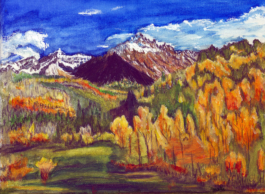 fall mountain painting