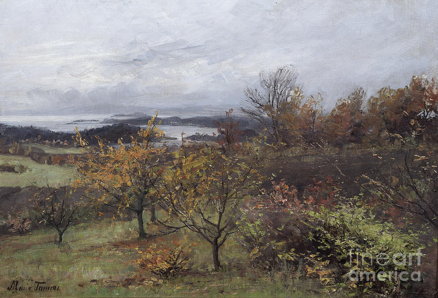 Autumn, Nesbyen Painting by Marie Tannaes