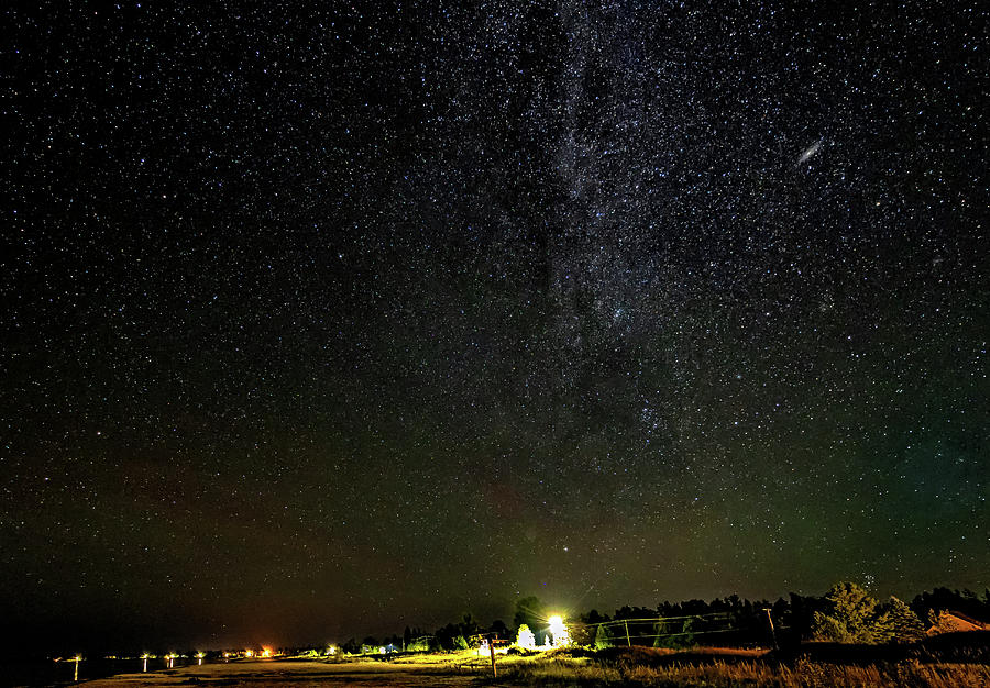 Interstellar Photograph - Autumn Night - Sauble Beach - Two Galaxies by Steve Harrington
