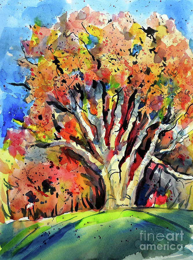 Autumn Oak Painting by Terry Banderas