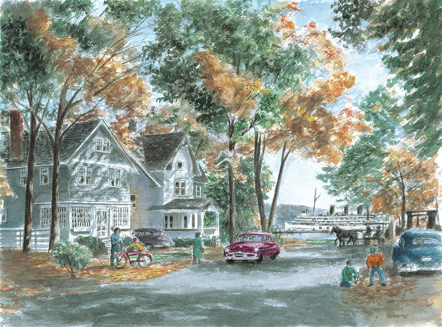 Fall Painting - Autumn On Glenn Dr. by Stanton Manolakas