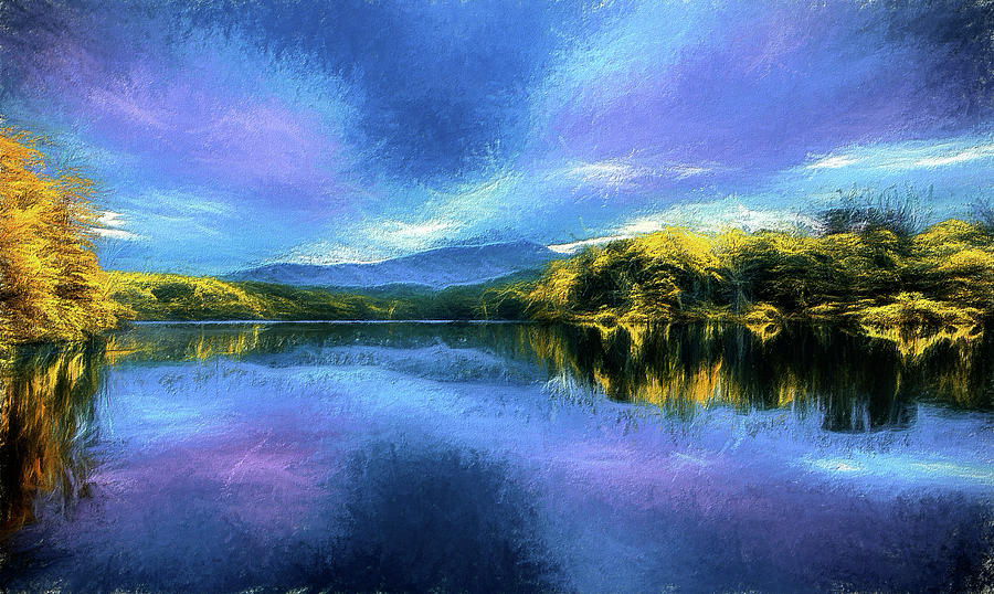 Autumn on Price Lake AP Painting by Dan Carmichael