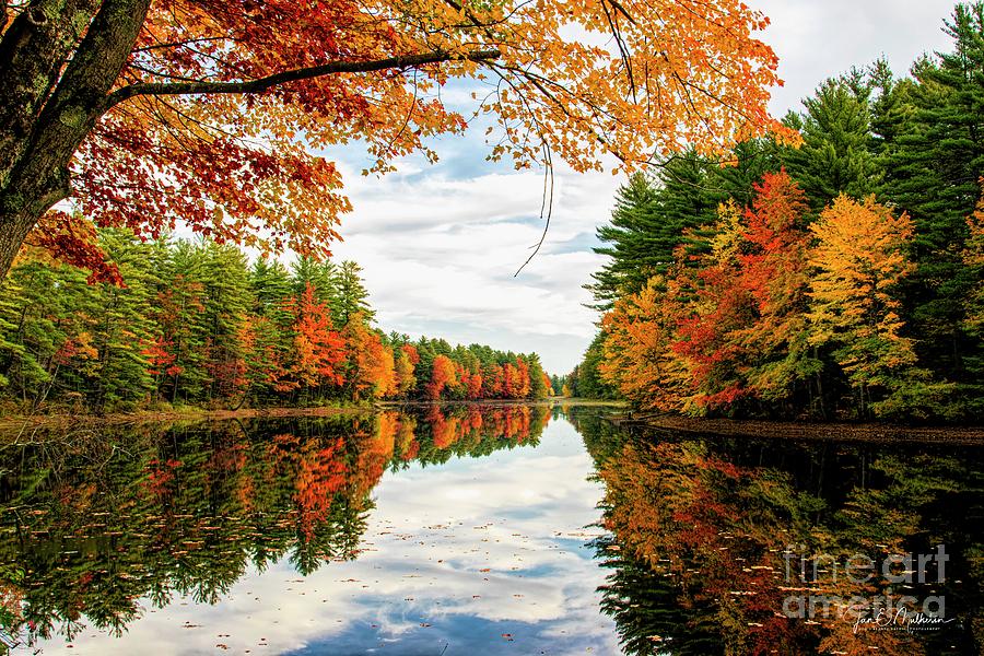 Autumn on the Androscoggin River Photograph by Jan Mulherin