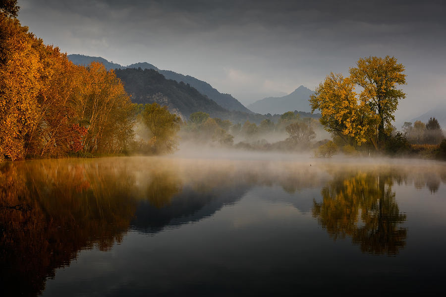 Adda Photograph - Autumn On The River Adda by Roberto Marini