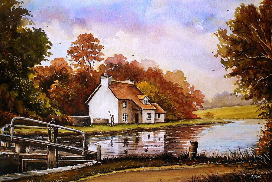Autumn On The Staffordshire And Worcestershire Canal Painting
