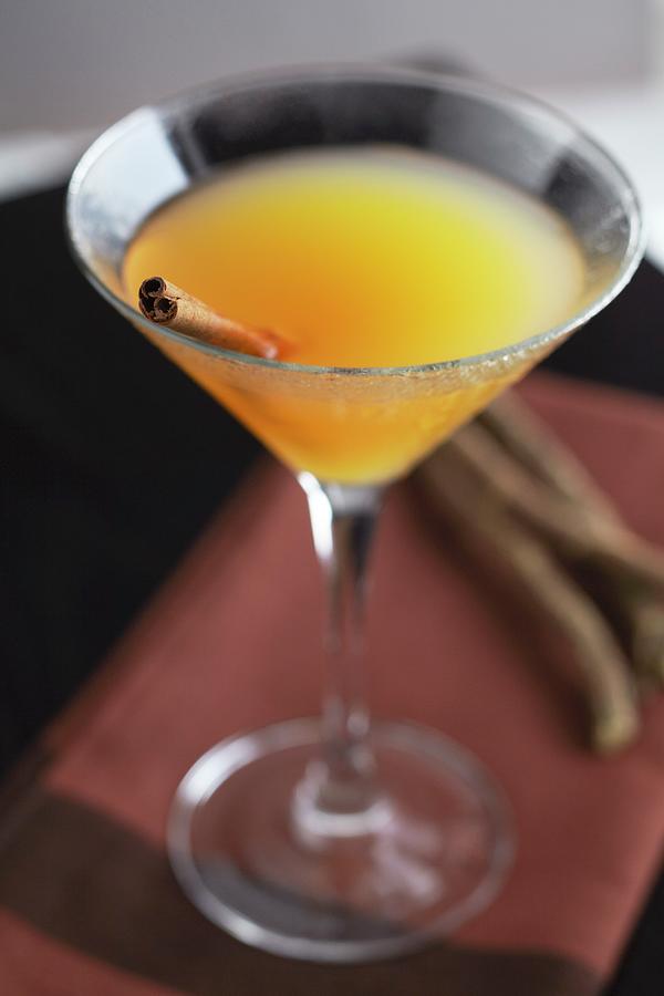 Autumn Orange Martini With A Cinnamon Stick Photograph by James, Bruce