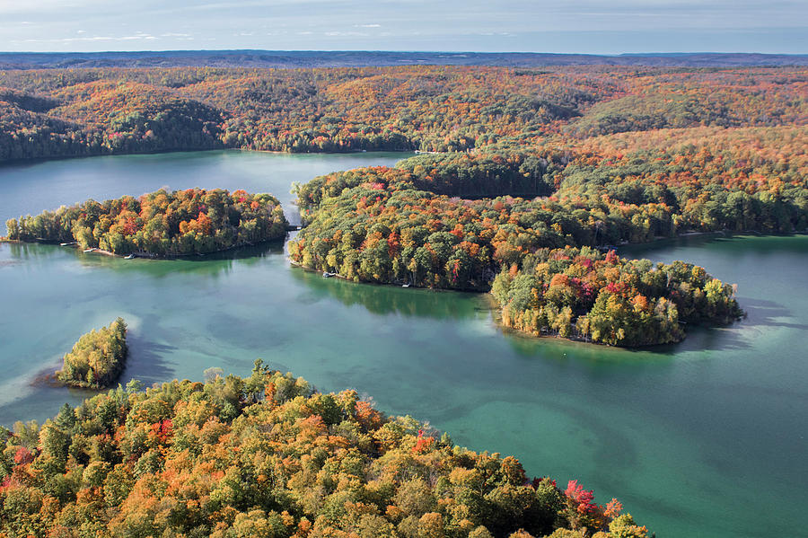 Autumn over Thumb Lake by Laurent Fady Autumn over Thumb Lake by Laurent Fady