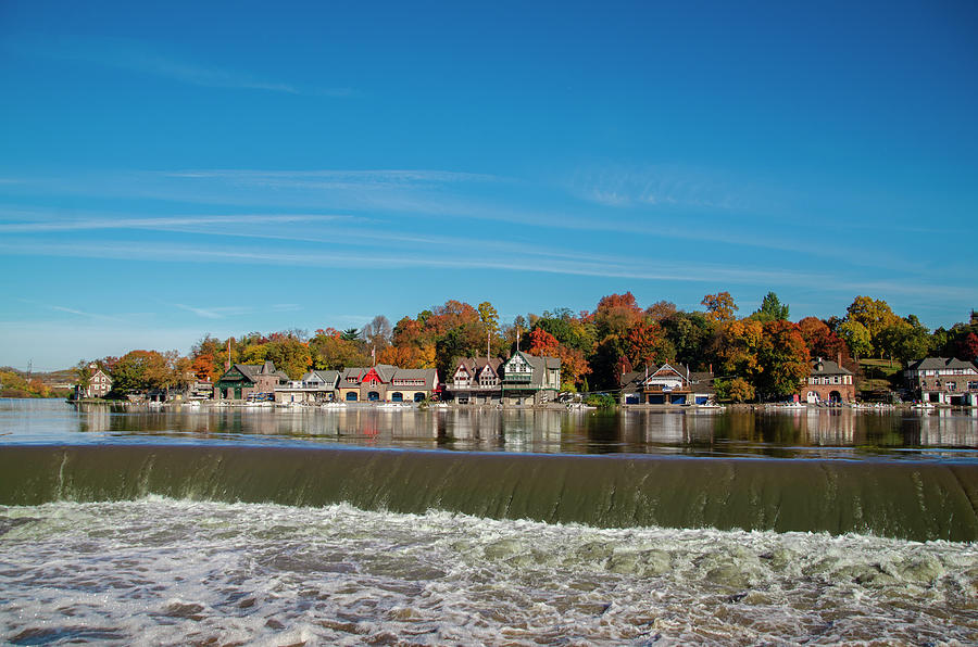 Autumn Peak Colors - Boathouse Row Photograph by Bill Cannon