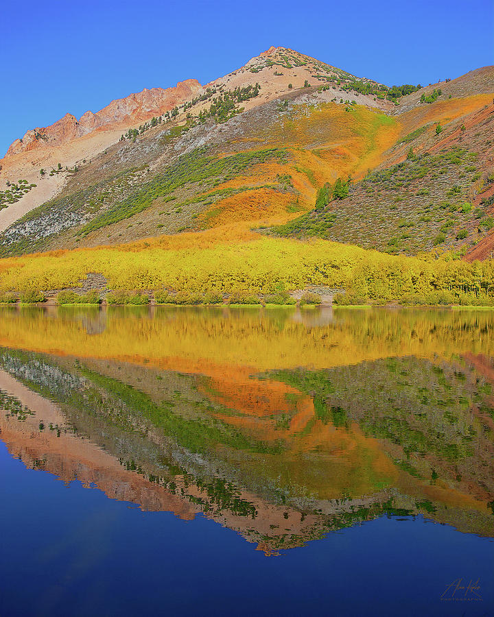 Fall Photograph - Autumn Reflection at North Lake by Alan Kepler