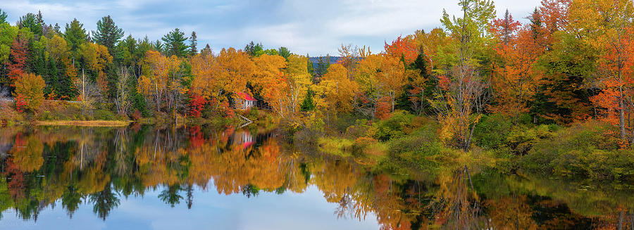 Fall Photograph - Autumn Reflection In New Hampshire by Mark Papke