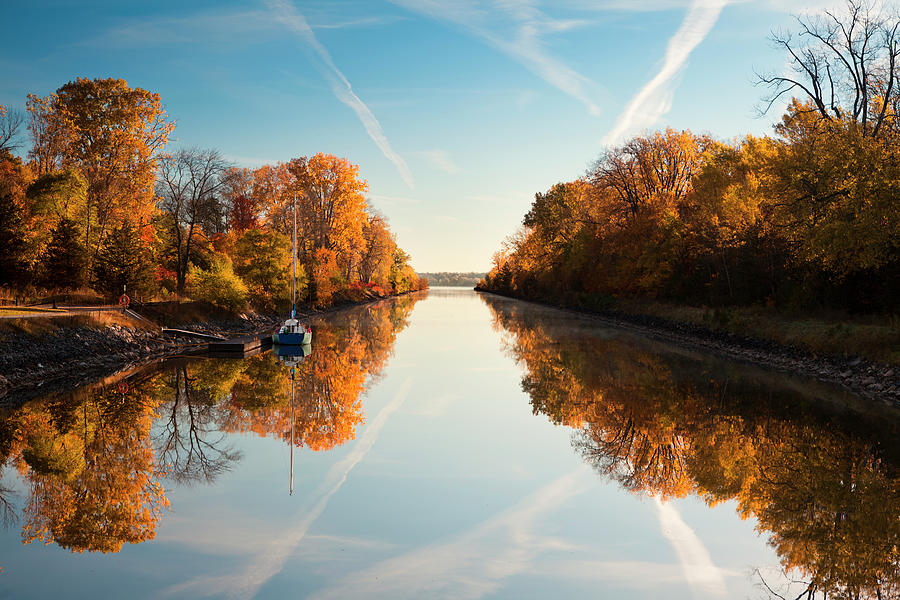 Autumn Reflection On The Lake Photograph by Pgiam