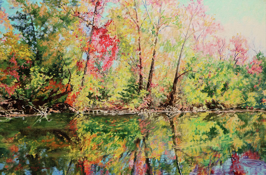 Autumn Reflections Painting by Bonnie Mason