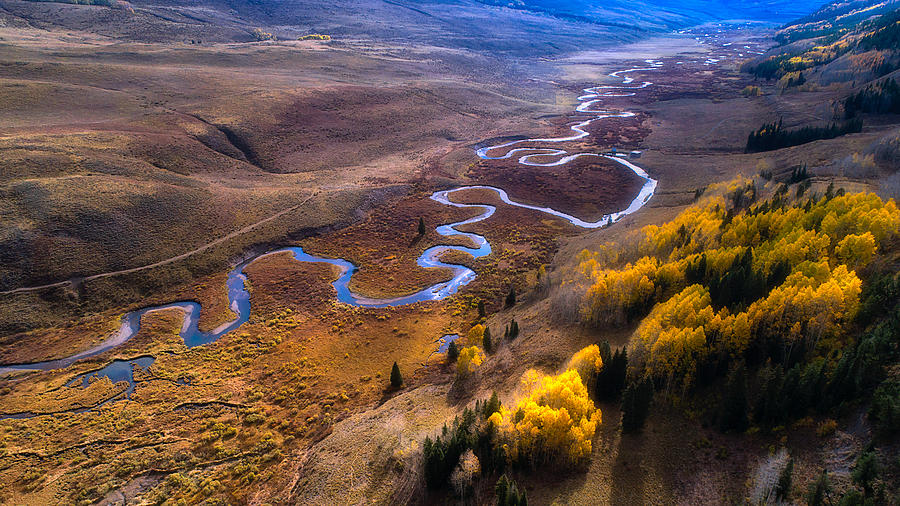 Autumn River Photograph by Mei Xu