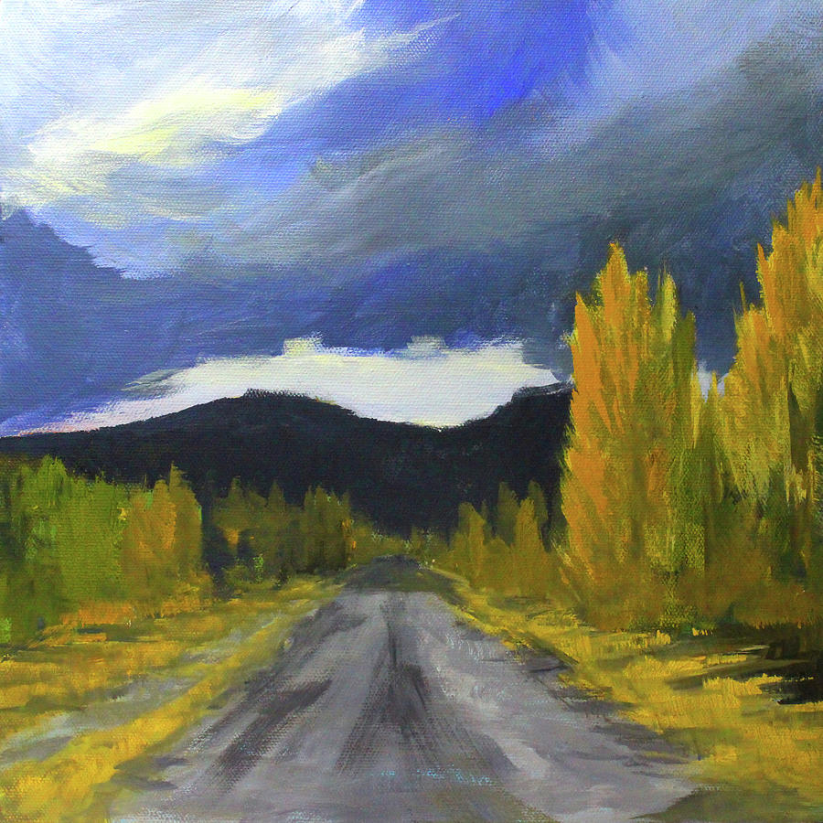 Autumn Road Trip Painting by Nancy Merkle