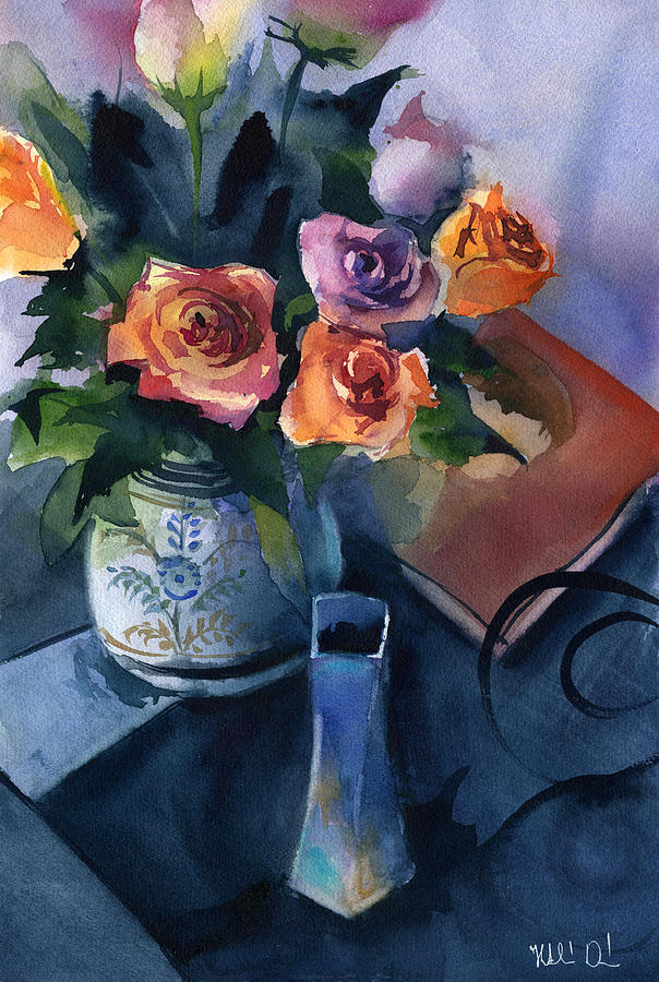 Autumn Roses Painting by Dora Hathazi Mendes