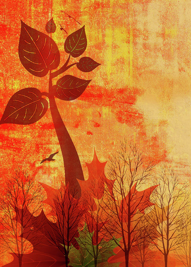 Autumn Scenic Abstract Digital Art by Doreen Erhardt