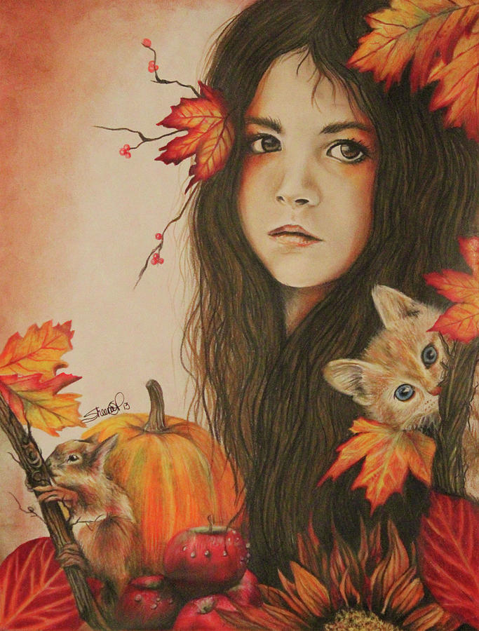 Fall Mixed Media - Autumn - Seasons Series by Sheena Pike Art And Illustration