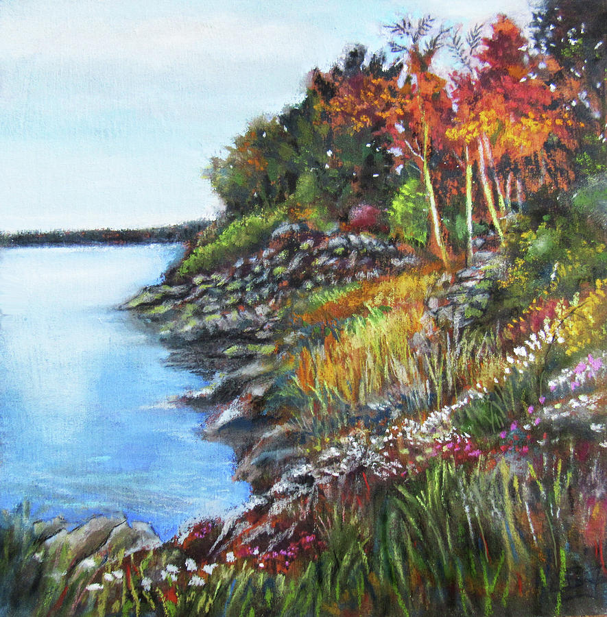 Autumn Shore Pastel by Jean Batzell Fitzgerald
