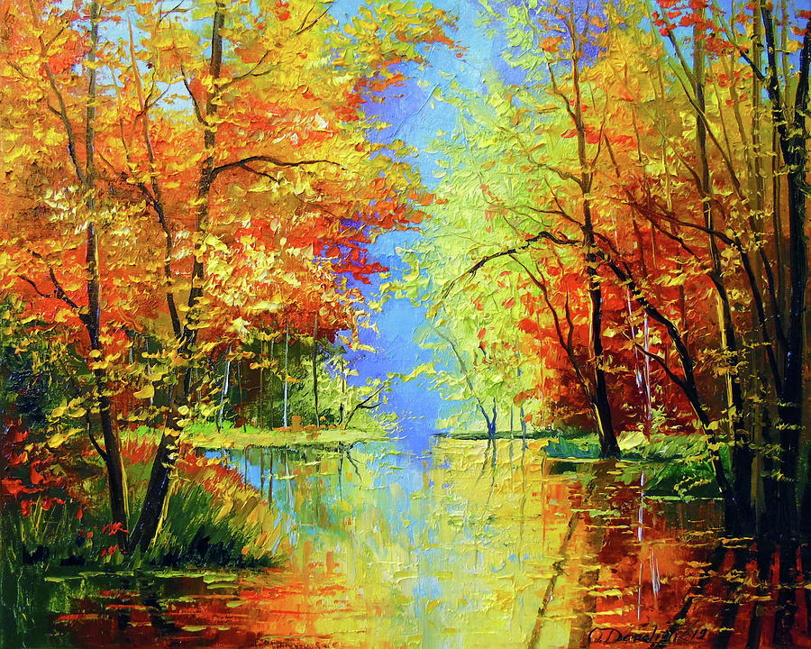 Autumn silence Painting by Olha Darchuk | Fine Art America