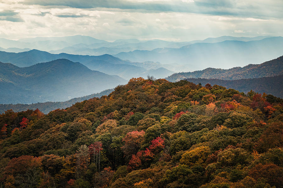 Fall Photograph - Autumn Smoky Mountains by Nancy Xu