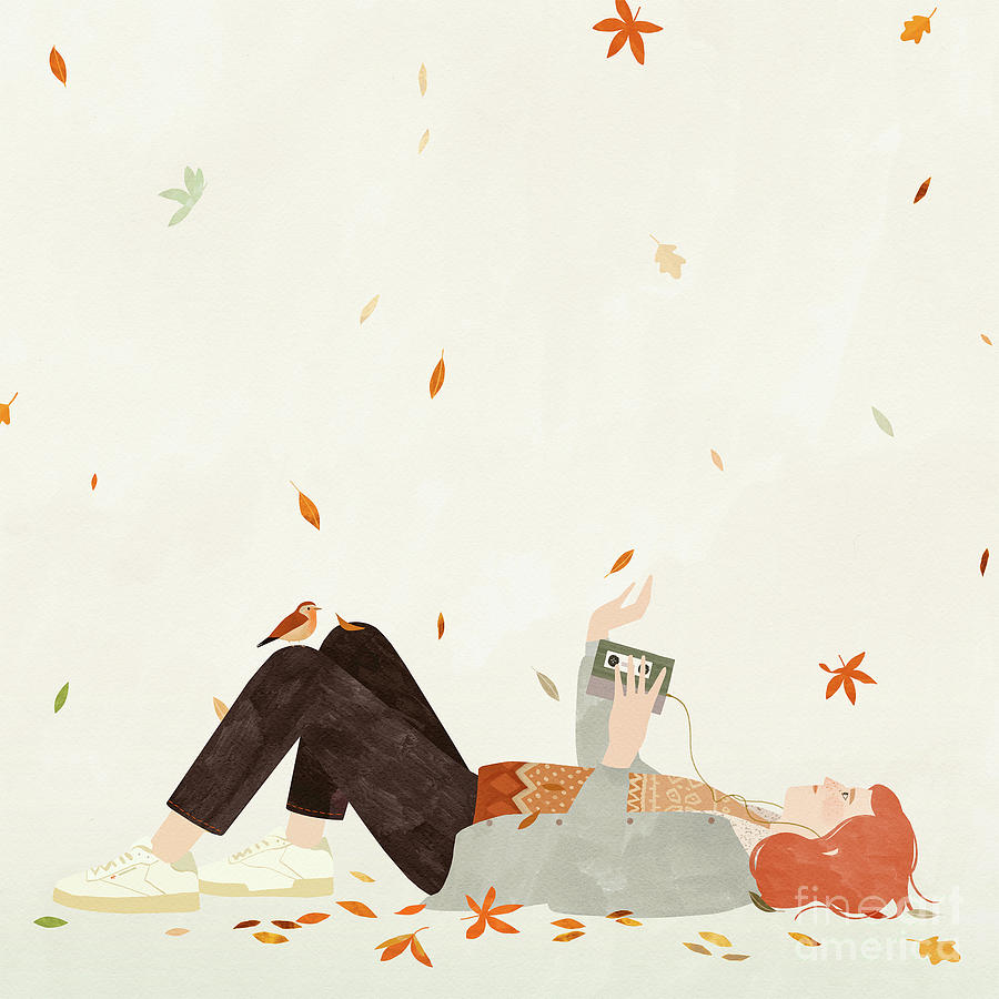Autumn Songs Painting by Lea Le Pivert