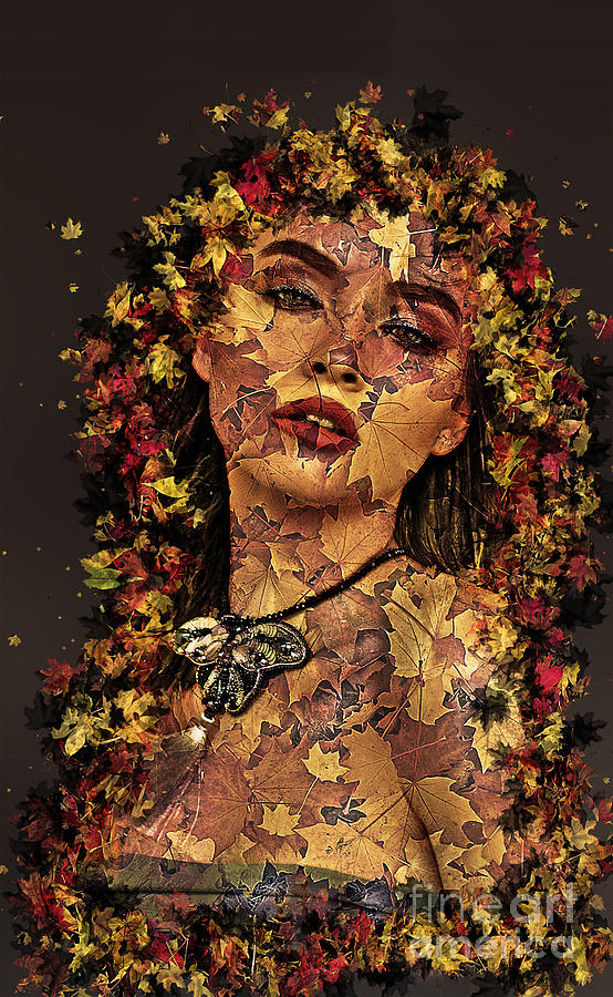 Fantasy Digital Art - Autumn Spirit by Kathy Kelly