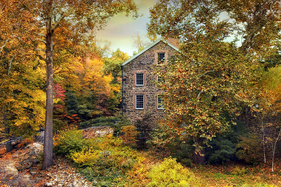 Autumn Stone Mill Photograph by Jessica Jenney